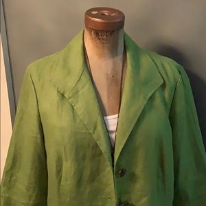 Lafayette 148 green linen jacket